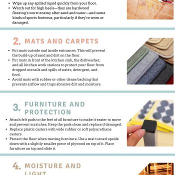 Now that you’ve got your brand new floors… how do we keep them in tip top shape? Super easy with these tricks of the trade!